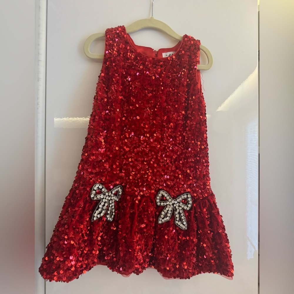 Red sequence holiday dress !